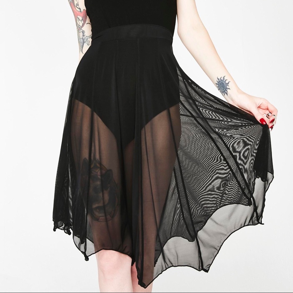 “DOLLS KILL” MEDEINA BAT WING SKIRT